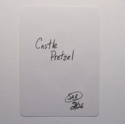 Castle Pretzel aceo art card thumbnail 2