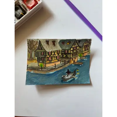 Portals No. 2 aceo art card thumbnail 1