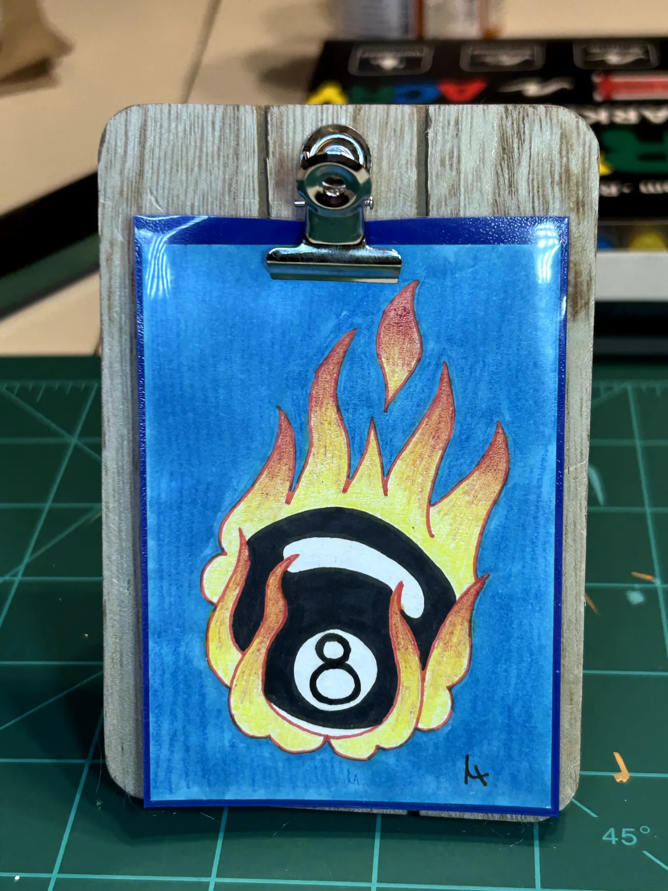 Magic 8 aceo art card