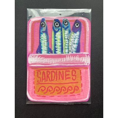 Packed like sardines - interactive ACEO aceo art card thumbnail 5