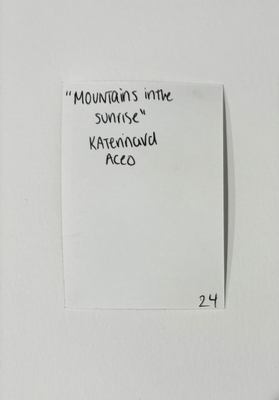 Mountains in the Sunrise aceo art card thumbnail 2