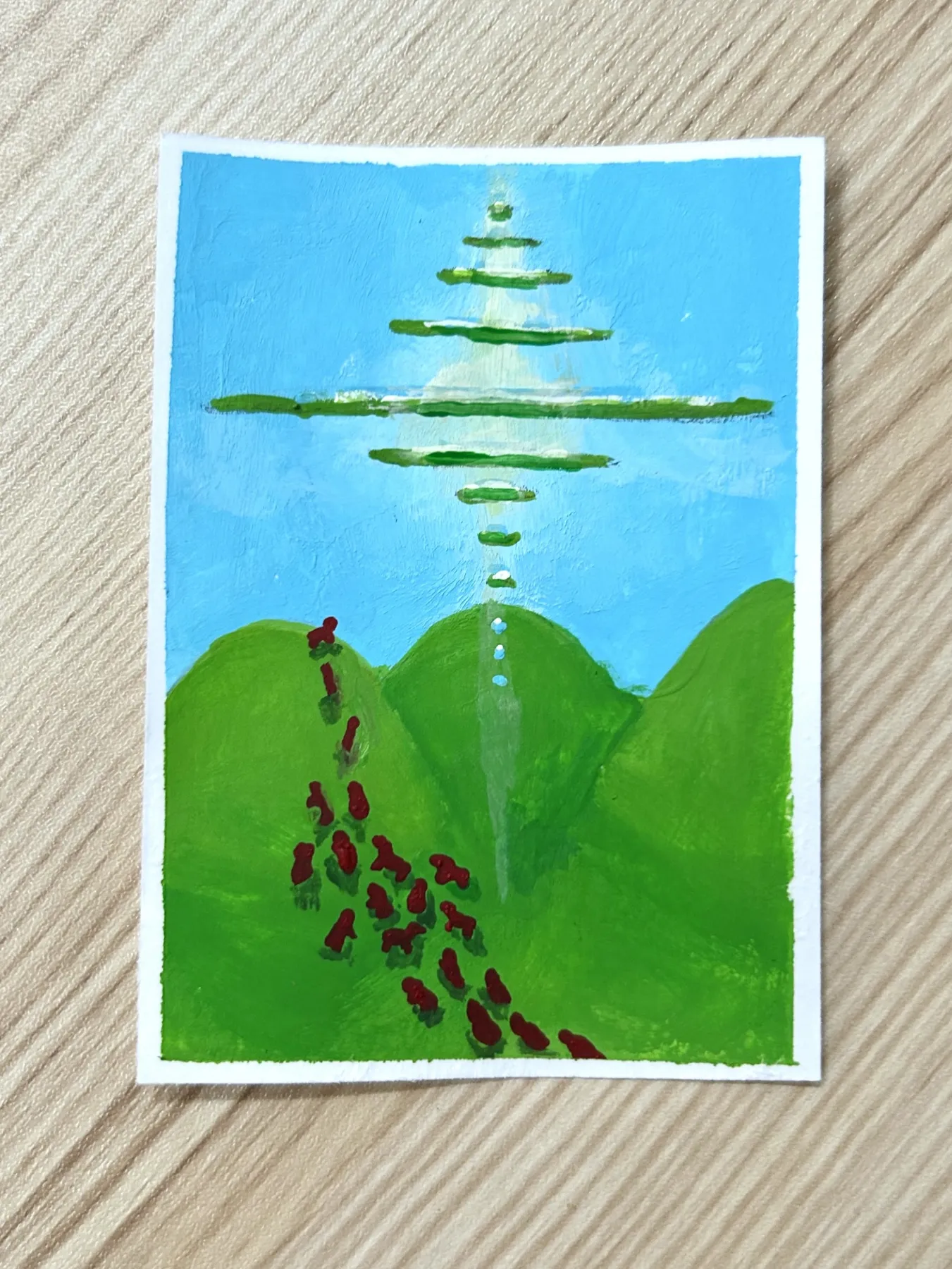 Flock to the Anomaly aceo art card