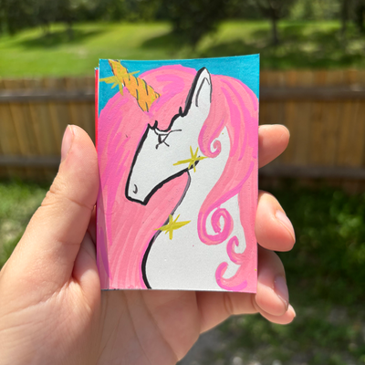 Unicorn Magic - Series Unicorn 5/6 aceo art card thumbnail 2