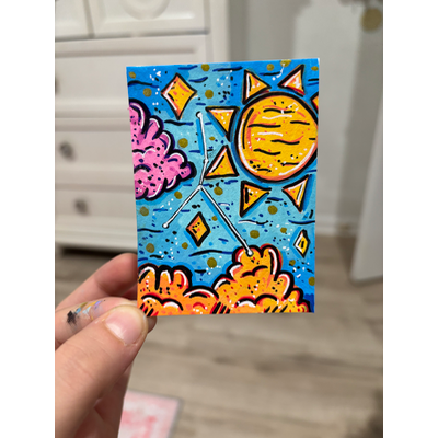 Cancer Zodiac Constellation | Astrology Illustration aceo art card thumbnail 1