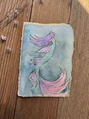 Mermaid aceo art card thumbnail 1