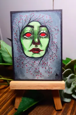 Crown of Dreams | Seeing Red Collection aceo art card thumbnail 1