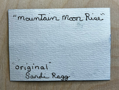 Mountain Moonrise aceo art card thumbnail 2