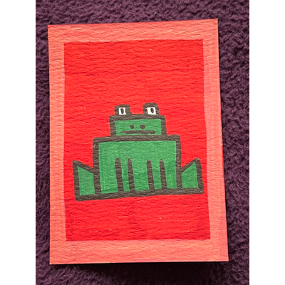 FROG. aceo art card thumbnail 1