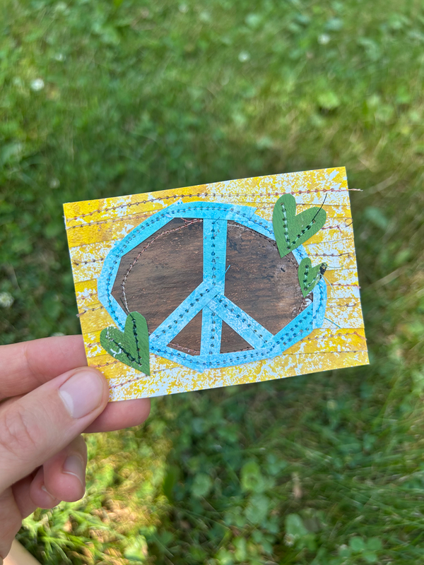 Peace and Love aceo art card