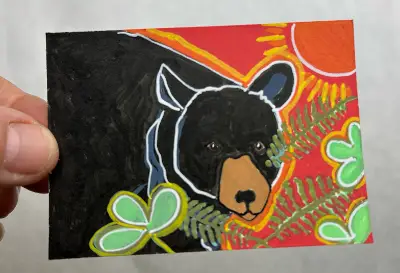Twighlight Bear No. 3 aceo art card thumbnail 1