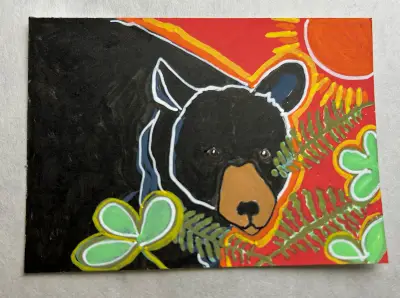 Twighlight Bear No. 3 aceo art card thumbnail 2