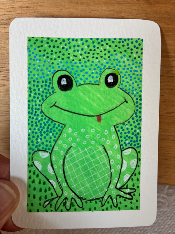 Happy Hopper aceo art card