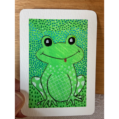 Happy Hopper aceo art card thumbnail 1