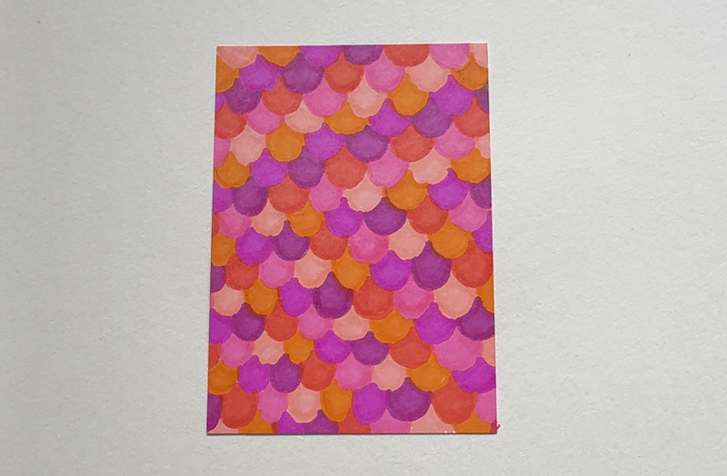 Fish Scales aceo art card