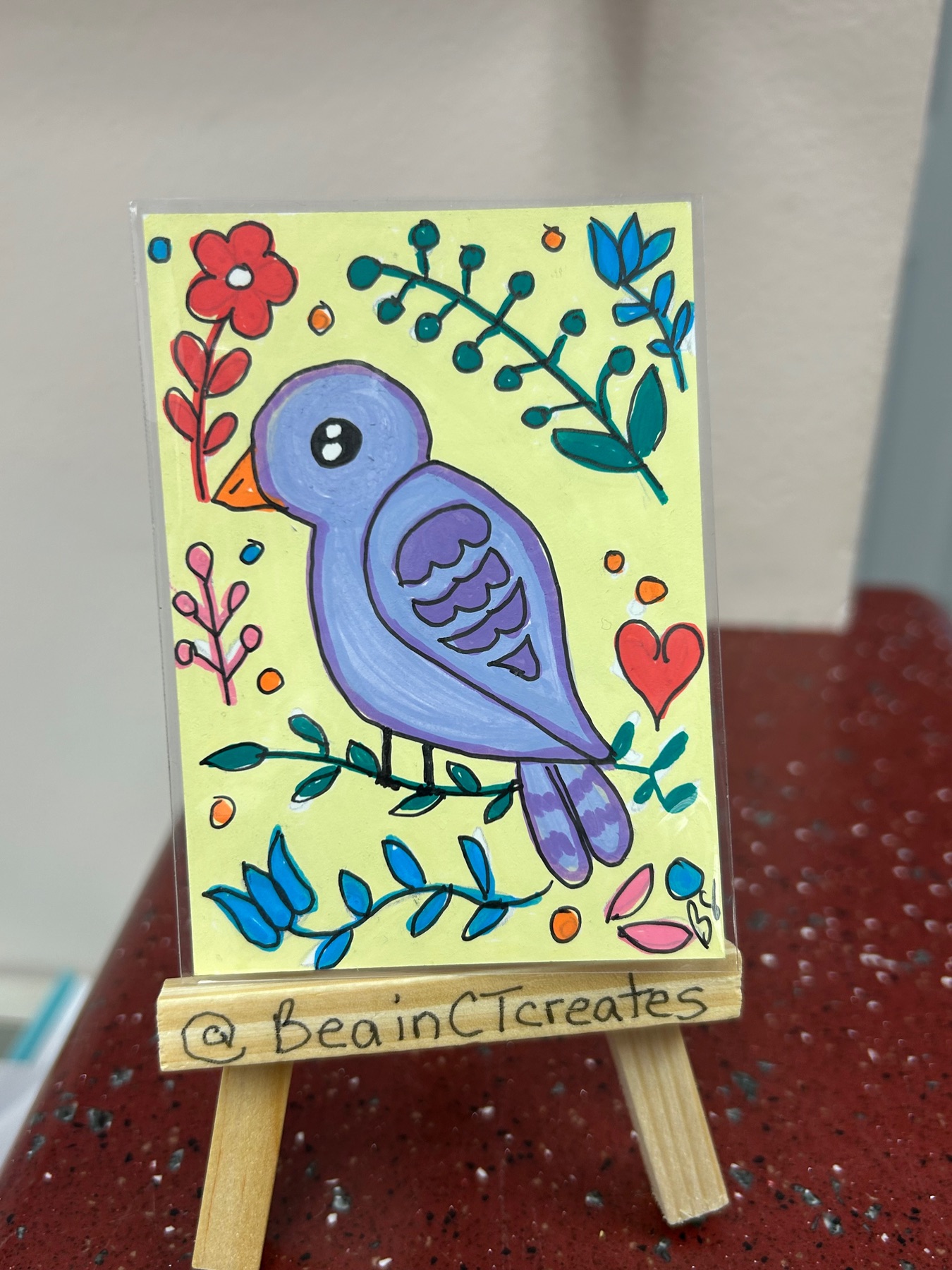 Violette aceo art card