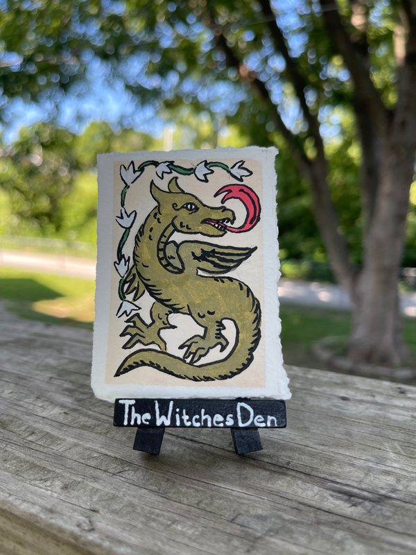 Green Dragon aceo art card