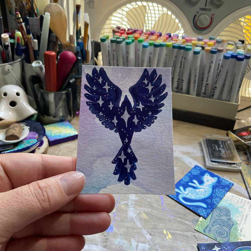 Starling aceo art card