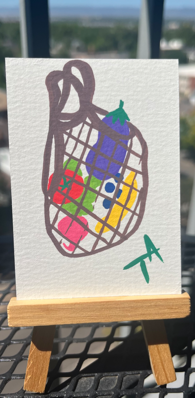 Grocery Bag aceo art card