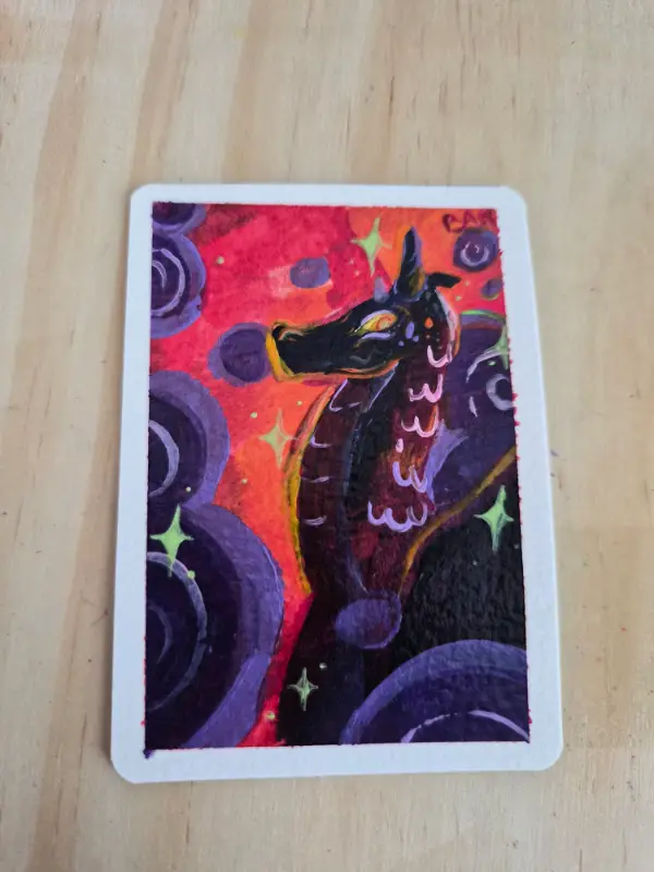 The Shadow is a Dragon aceo art card