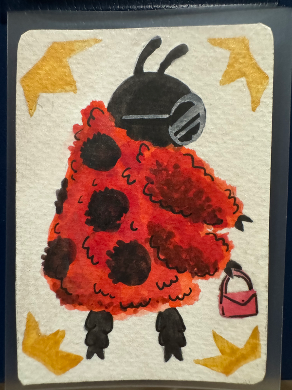 Flash Photography aceo art card