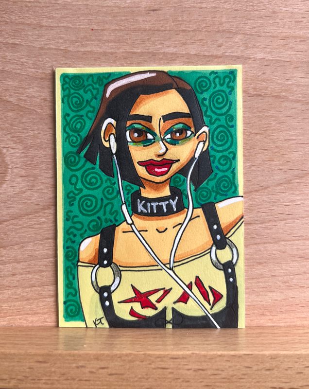Kat from Euphoria aceo art card
