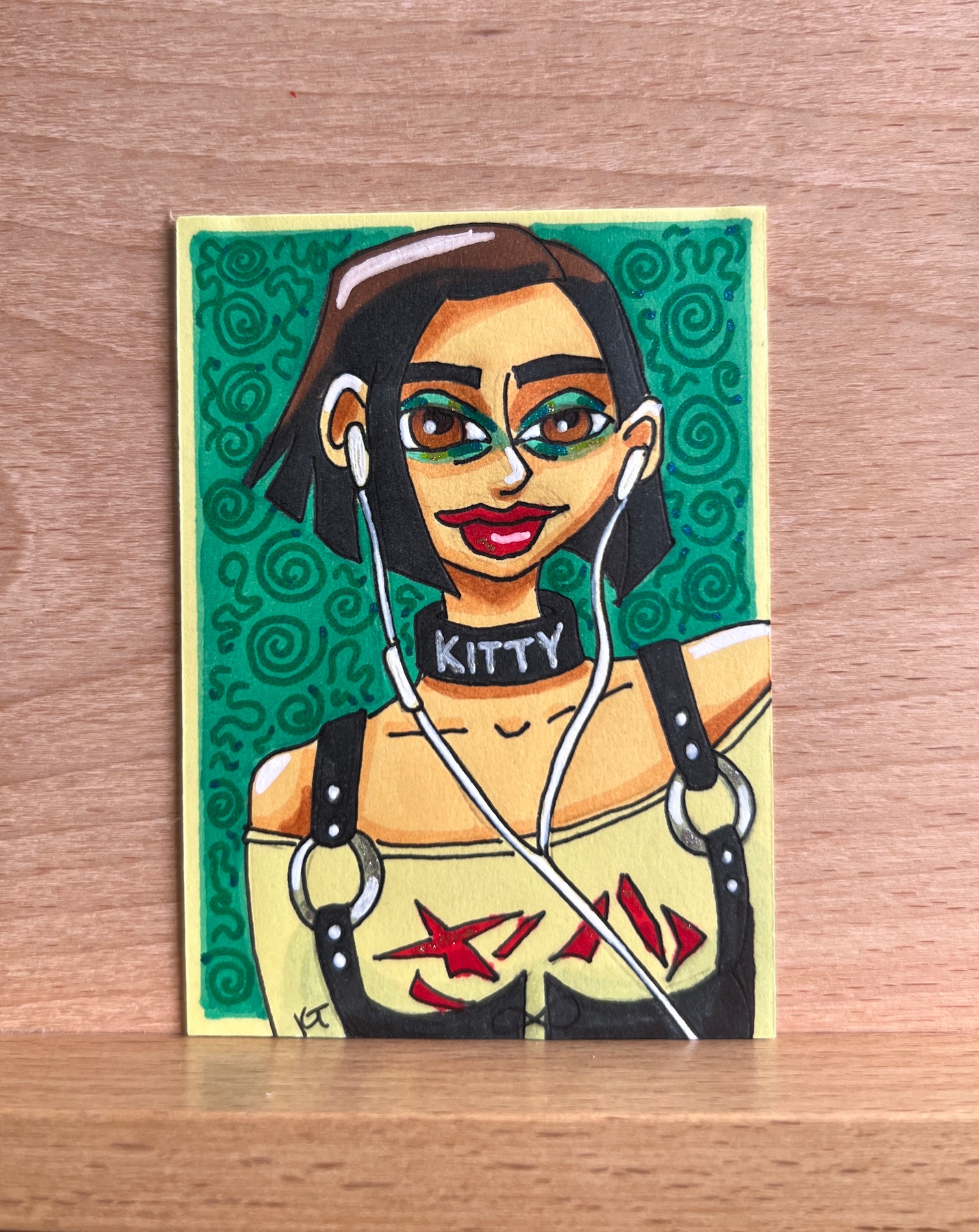 Kat from Euphoria aceo art card