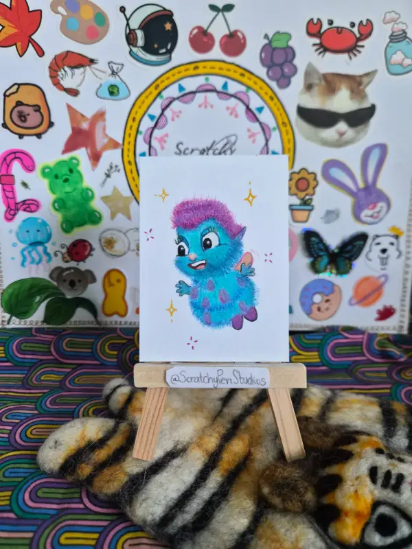 "Bibble" Fan Art, Barbie aceo art card