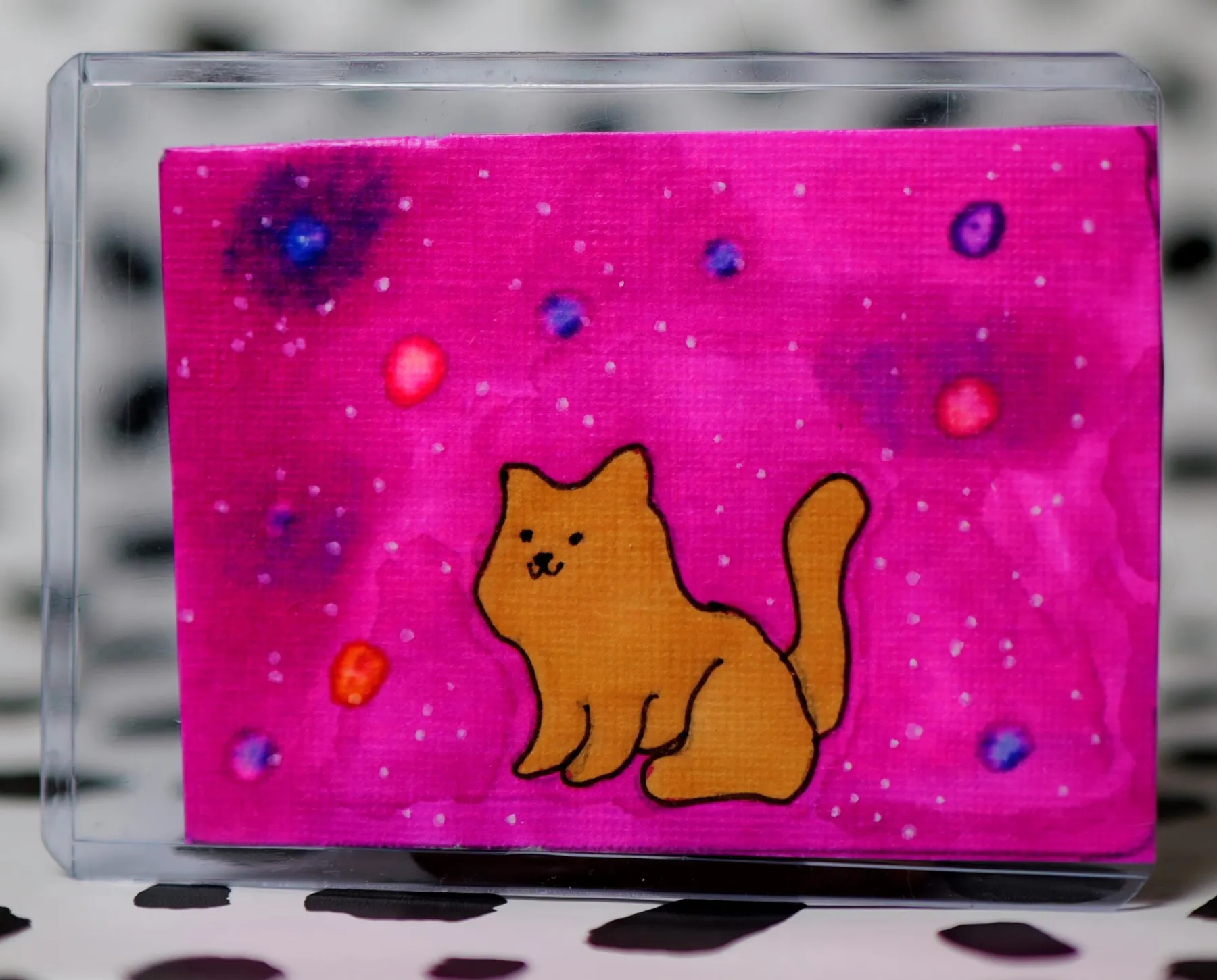 Space Cat #3 aceo art card