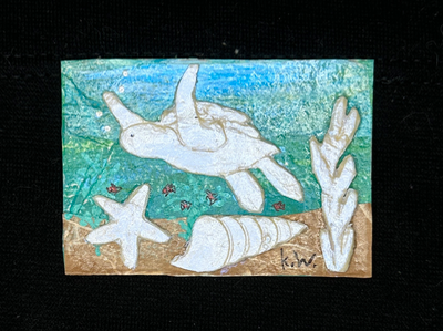 TURTLES & SHELLS KWACEO #2B aceo art card thumbnail 1