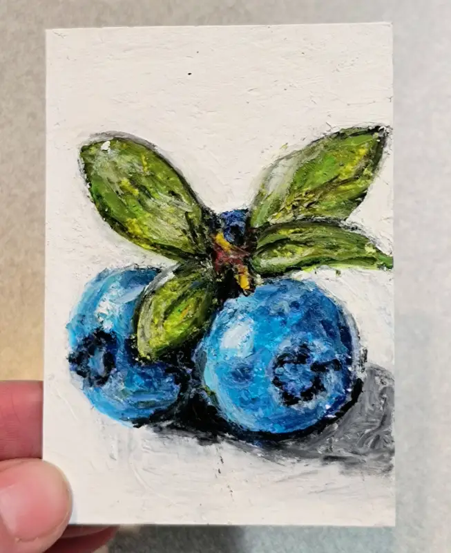 Blueberries ACEO aceo art card