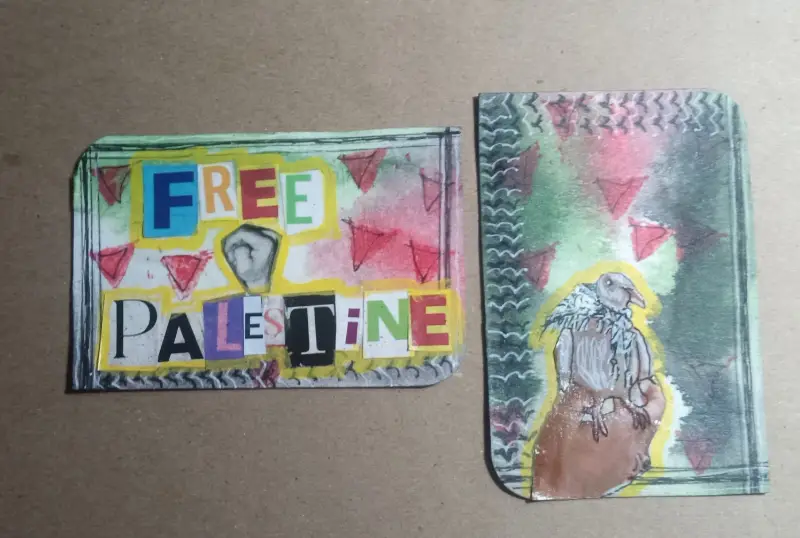 Free Palestine aceo art card