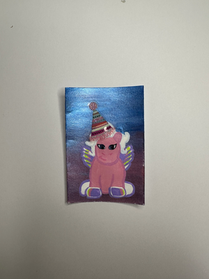 Birthday Pegasus Webkinz aceo art card thumbnail 2