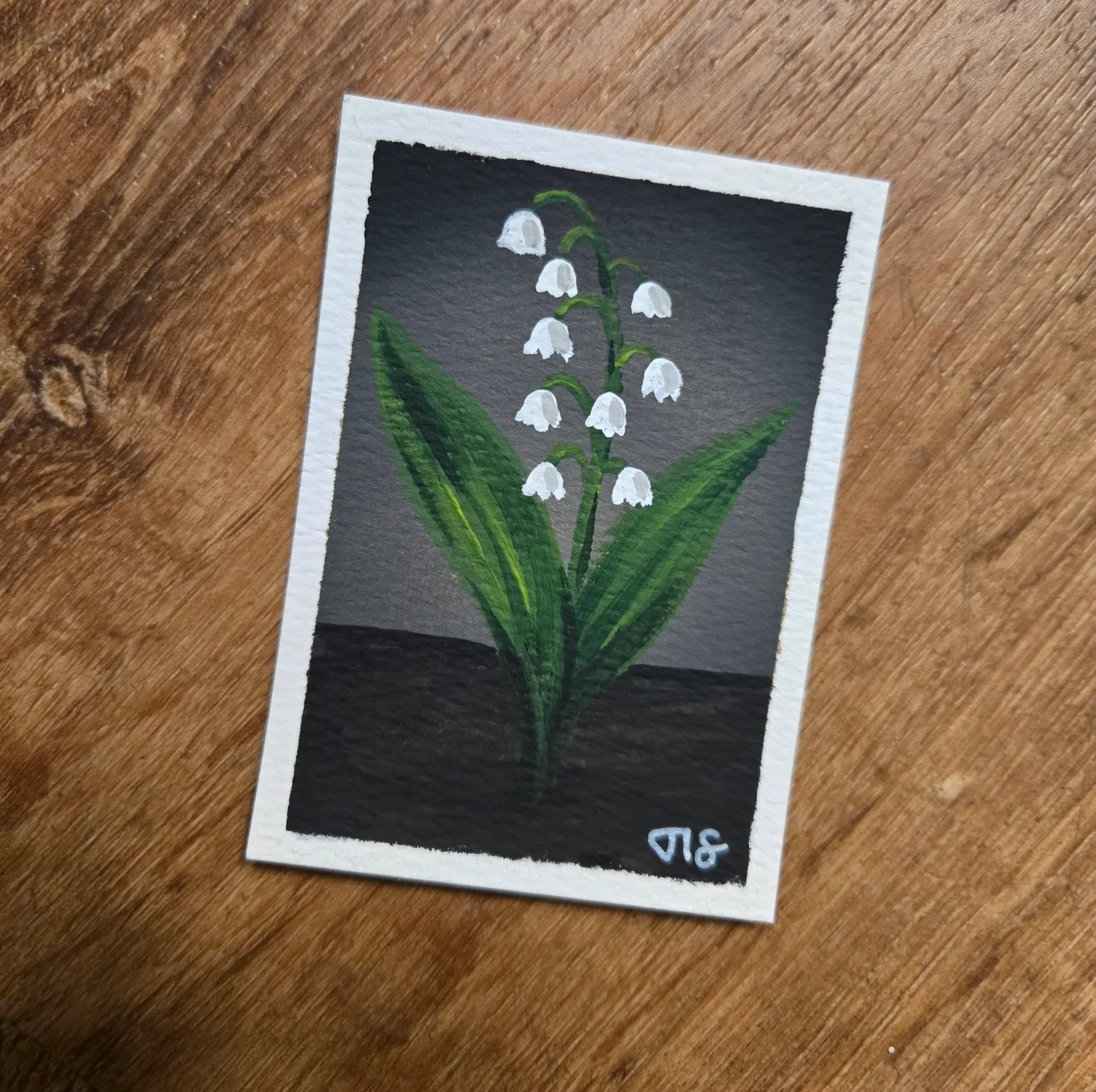 Lilly of the Valley aceo art card