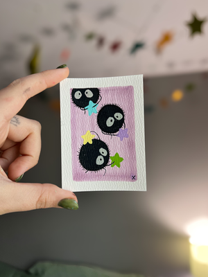 Soot Sprites & Stars aceo art card thumbnail 1