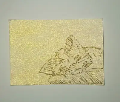 Sleepy kitty aceo art card thumbnail 2