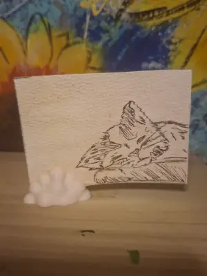 Sleepy kitty aceo art card thumbnail 1