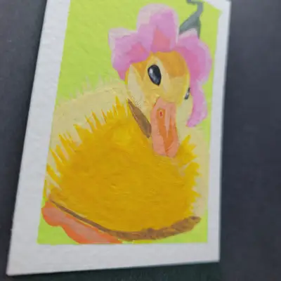 Flower girl aceo art card thumbnail 2