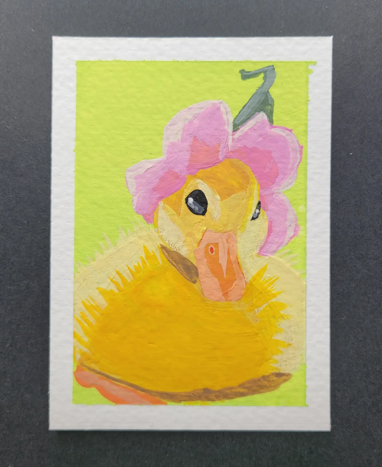 Flower girl aceo art card