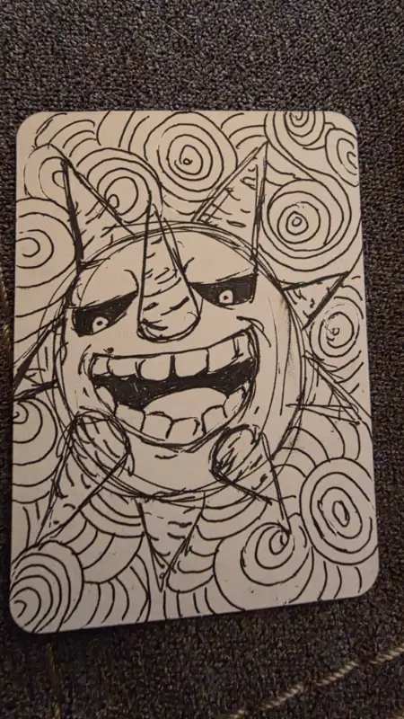 Fan Art Soul Eater Sun aceo art card