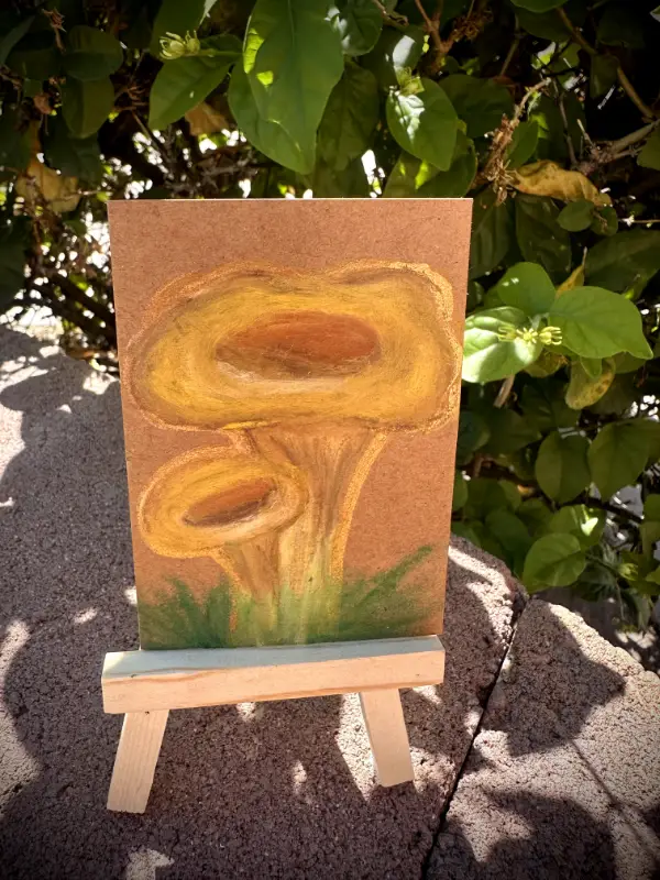 ACEO Original Painting "Fungi: Guardians of the Forest" 2.5 X 3.5 aceo art card