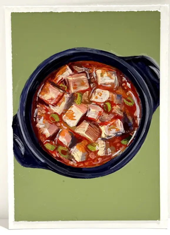 Mapo Tofu / Spicy Tofu ("Dinner") aceo art card