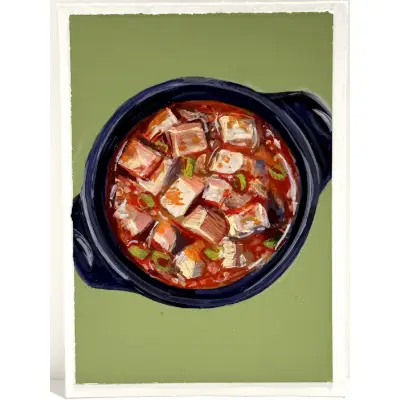 Mapo Tofu / Spicy Tofu ("Dinner") aceo art card thumbnail 1