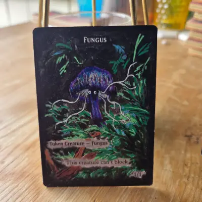 Fungus MTG Magic the Gathering token aceo art card thumbnail 1