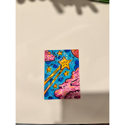 Shooting Star aceo art card thumbnail 4