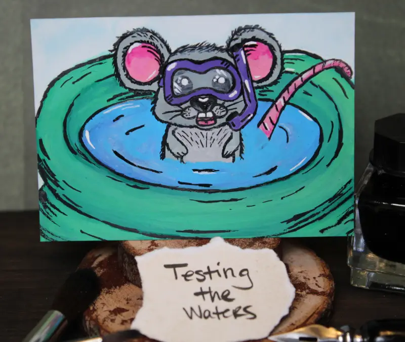 Testing the Waters aceo art card