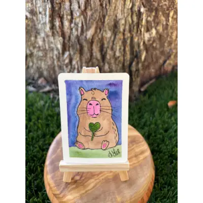 Cory the Caby aceo art card thumbnail 2