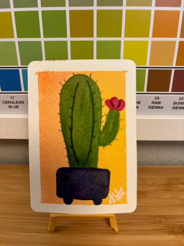 House Plant III : Series II aceo art card