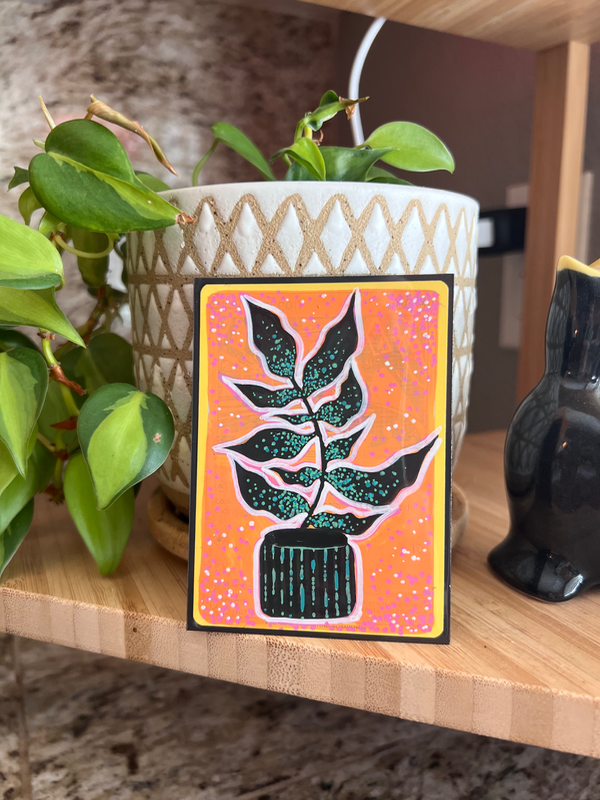 ACEO cosmic plant 🌱 aceo art card