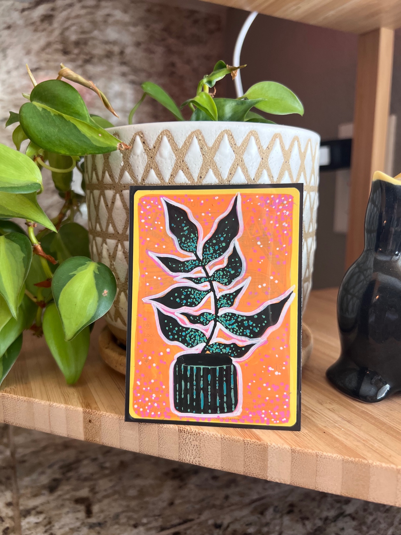 ACEO cosmic plant 🌱 aceo art card