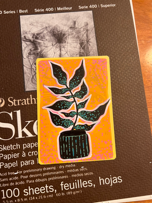 ACEO cosmic plant 🌱 aceo art card thumbnail 2